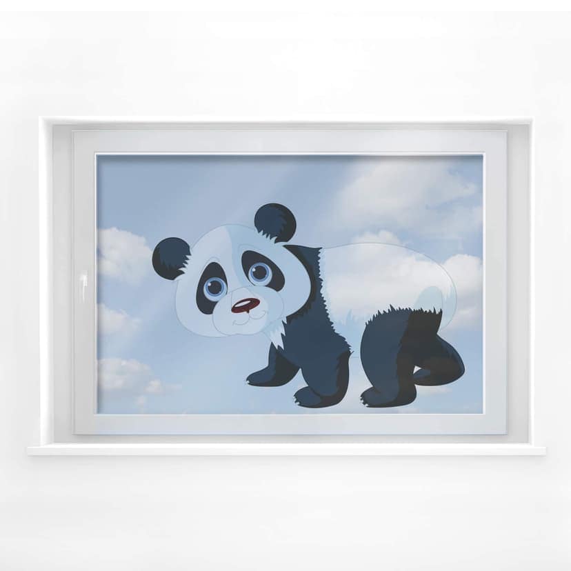 Fönsterdekoration Running Panda