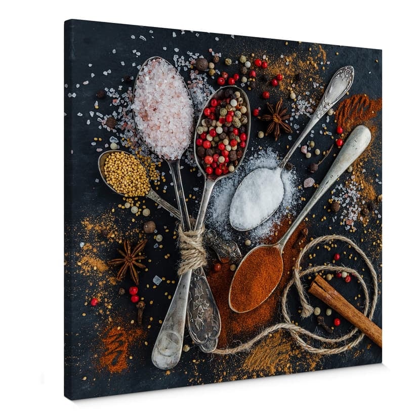 Canvastavla herbs ensemble