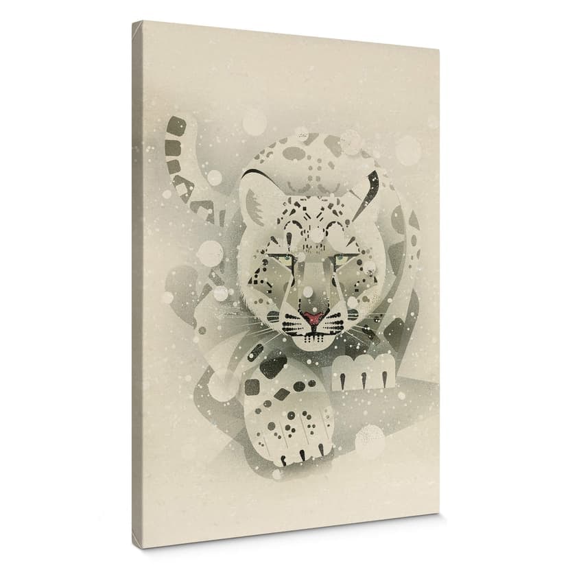Brun Canvastavla - Snöleopard