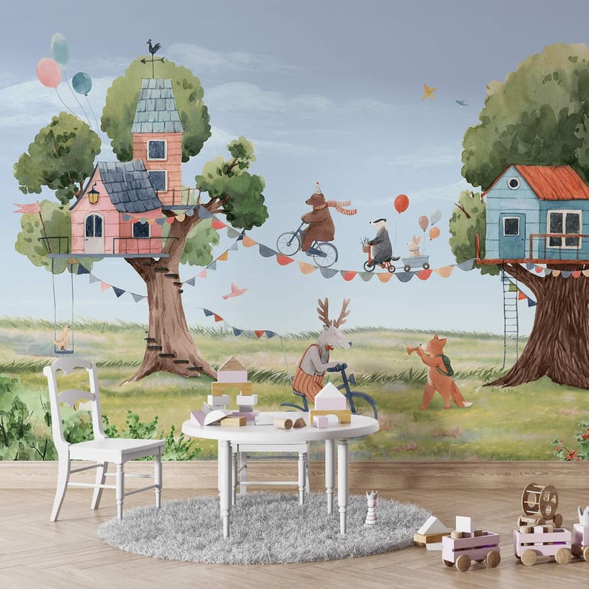 Oliver Robins - Fototapet Tree House Party