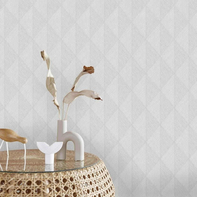 Guido Maria Kretschmer grafisk tapet Woven Whisper Fashion for Walls 5 ljusgrå