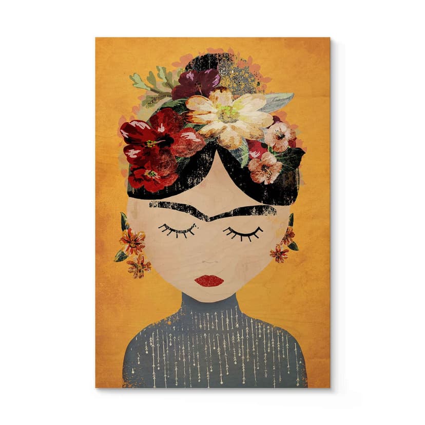 Träposter Treechild - blommiga Frida