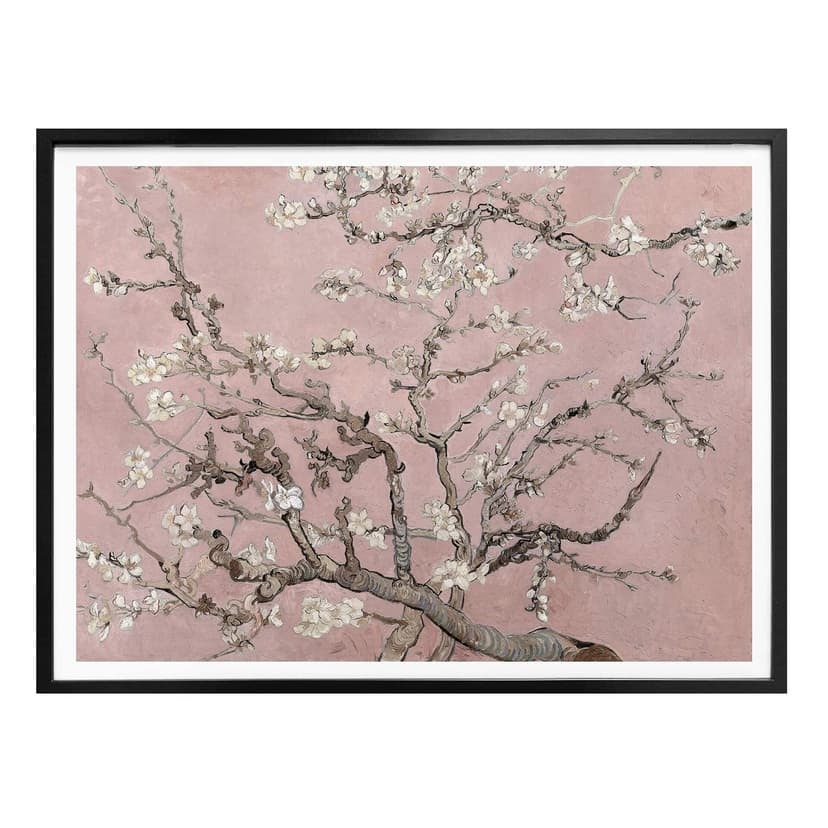 Poster van Gogh - Mandelblommor Rosé