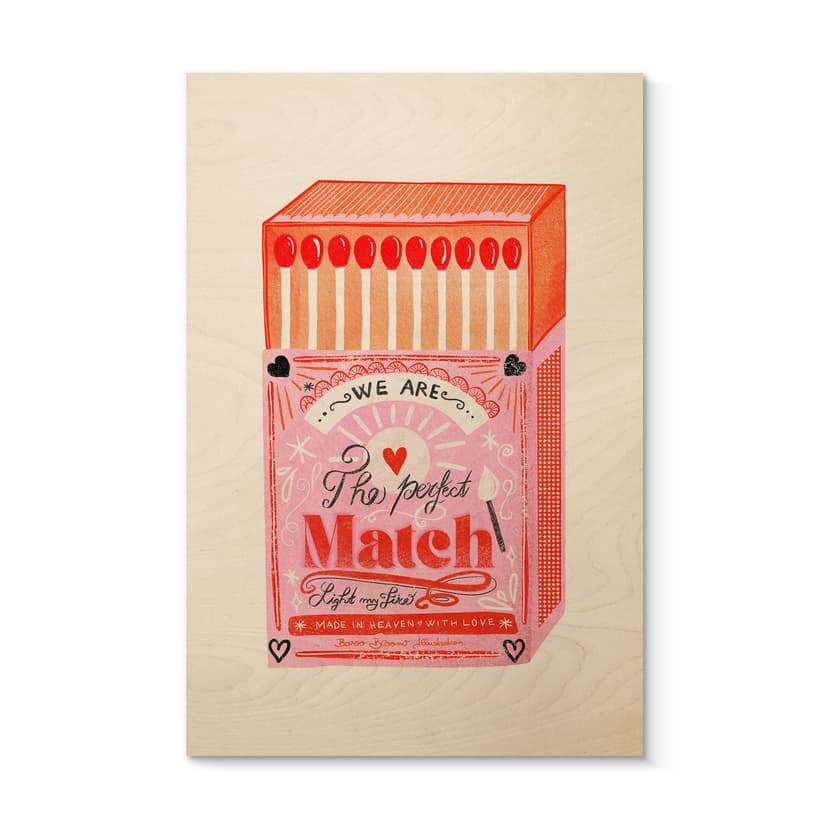 Trätavla The Perfect Match - Bloom