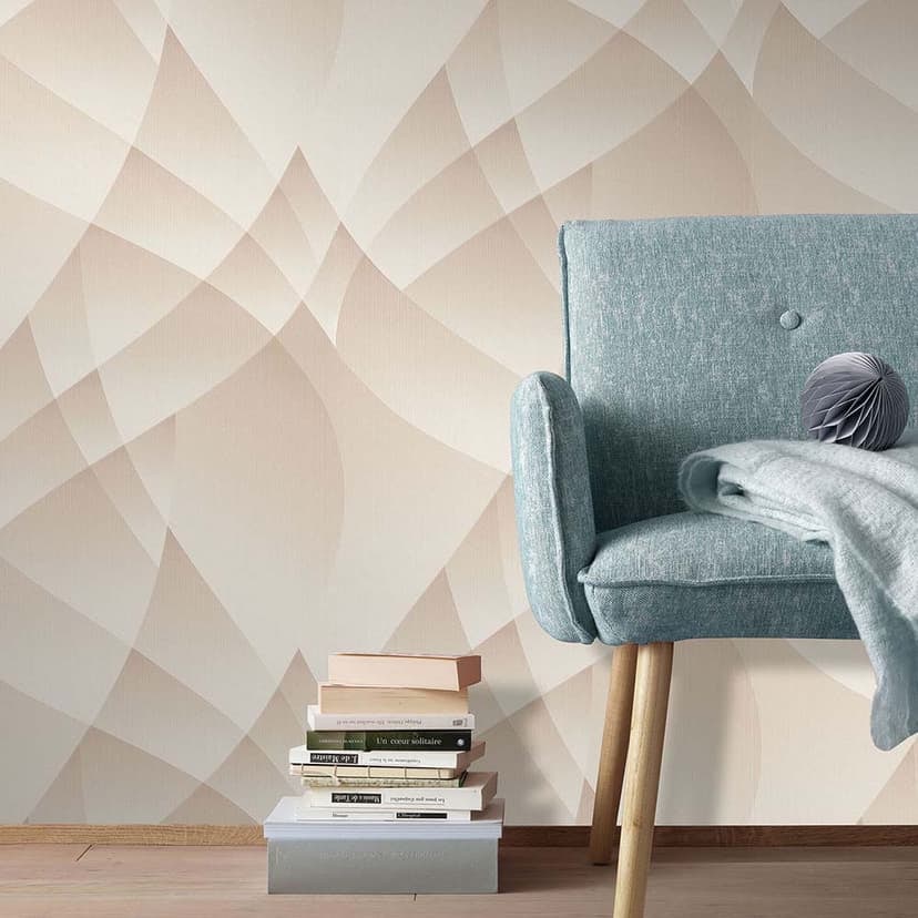 3D tapet, geometrisk tapet Fashion for Walls 4 av Guido Maria Kretschmer beige