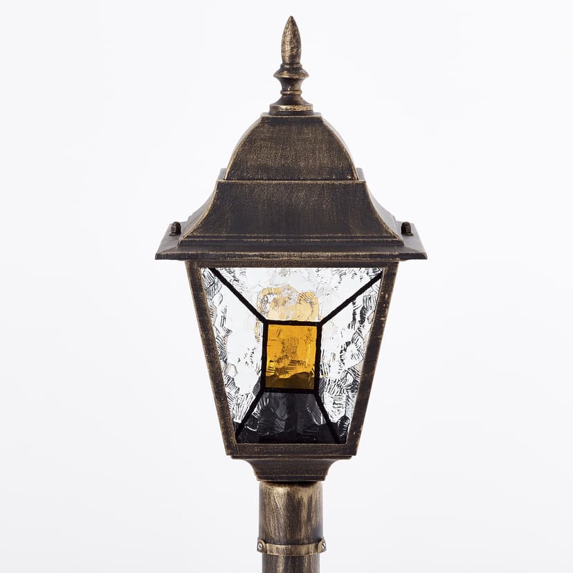 Außenstandleuchte Jonas 1 Gold, 60W, 116 x 18 cm, Glas Außenleuchte