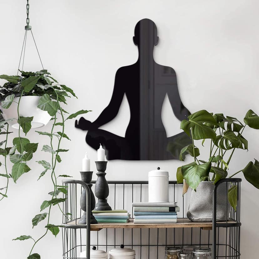 Akryl dekoration yoga pose sittande 01
