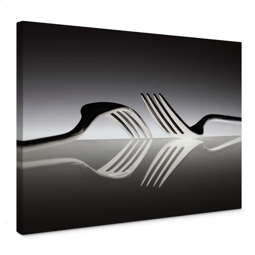 Canvastavla De Kogel - Reflektion av silverbestick
