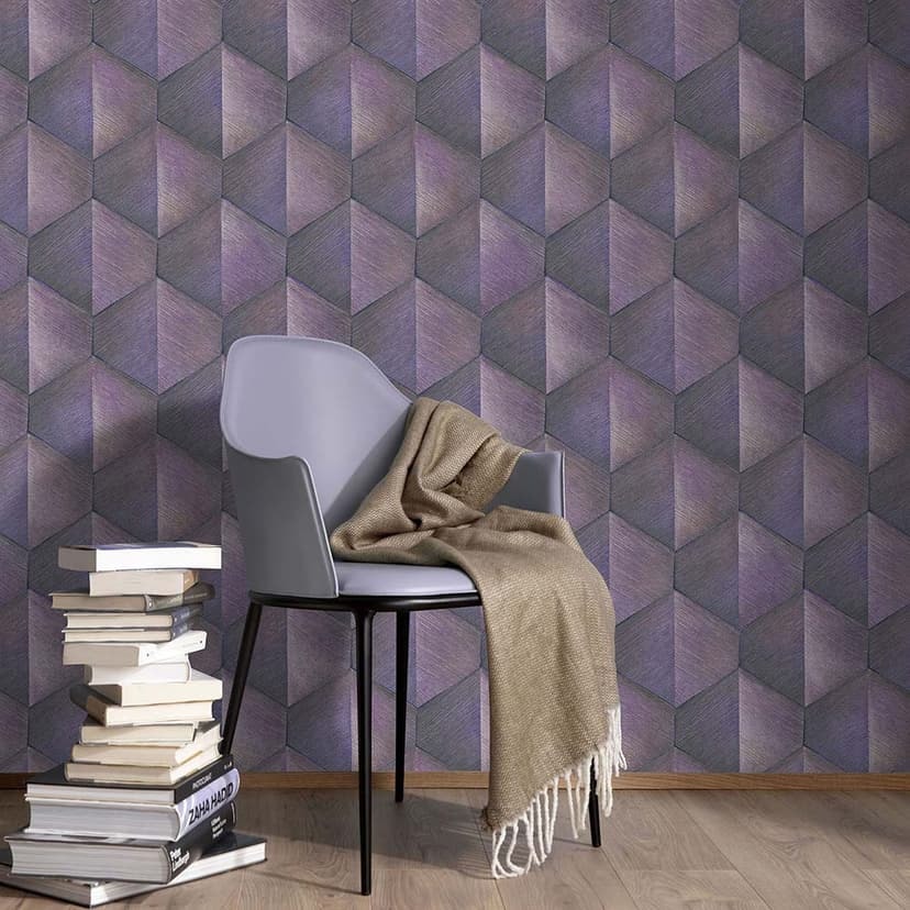 3D tapet, mönstrad tapet Fashion for Walls 4 av Guido Maria Kretschmer lila