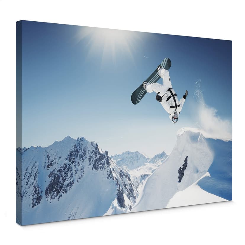 Canvastavla snowboardåkare