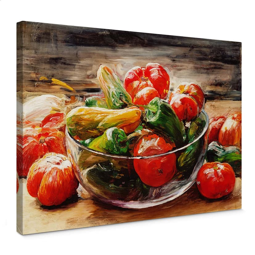 Canvastavla Peerdt - Paprika stilleben