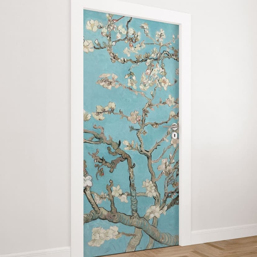 Dörrfilm med mandelblommor - van Gogh - Självhäftande dörrdekoration