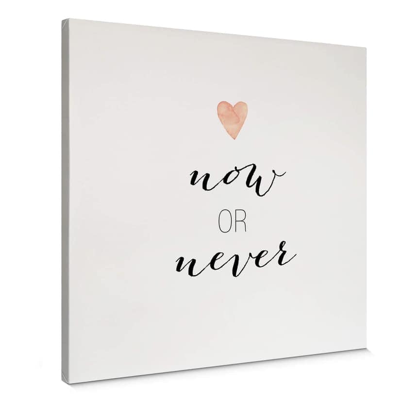 Canvastavla Confetti & Cream - Nu eller aldrig