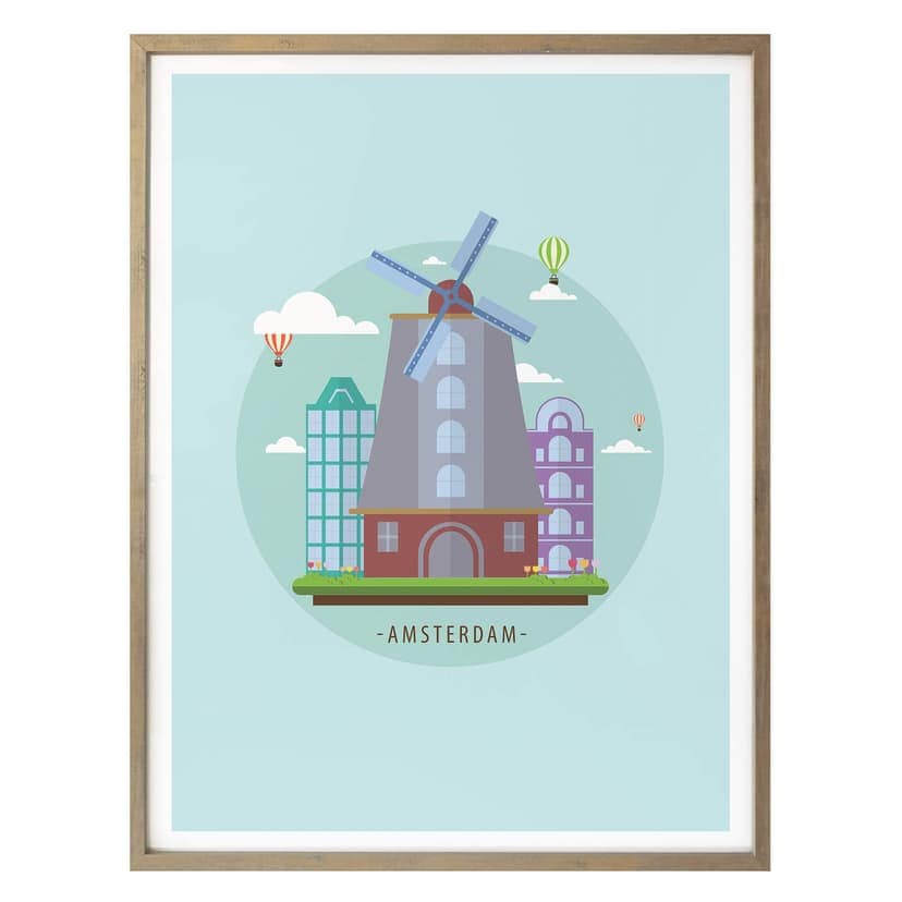 Poster - Besök Amsterdam