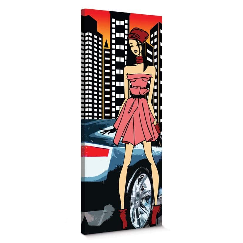 Canvastavla Urban Girl Streetstyle