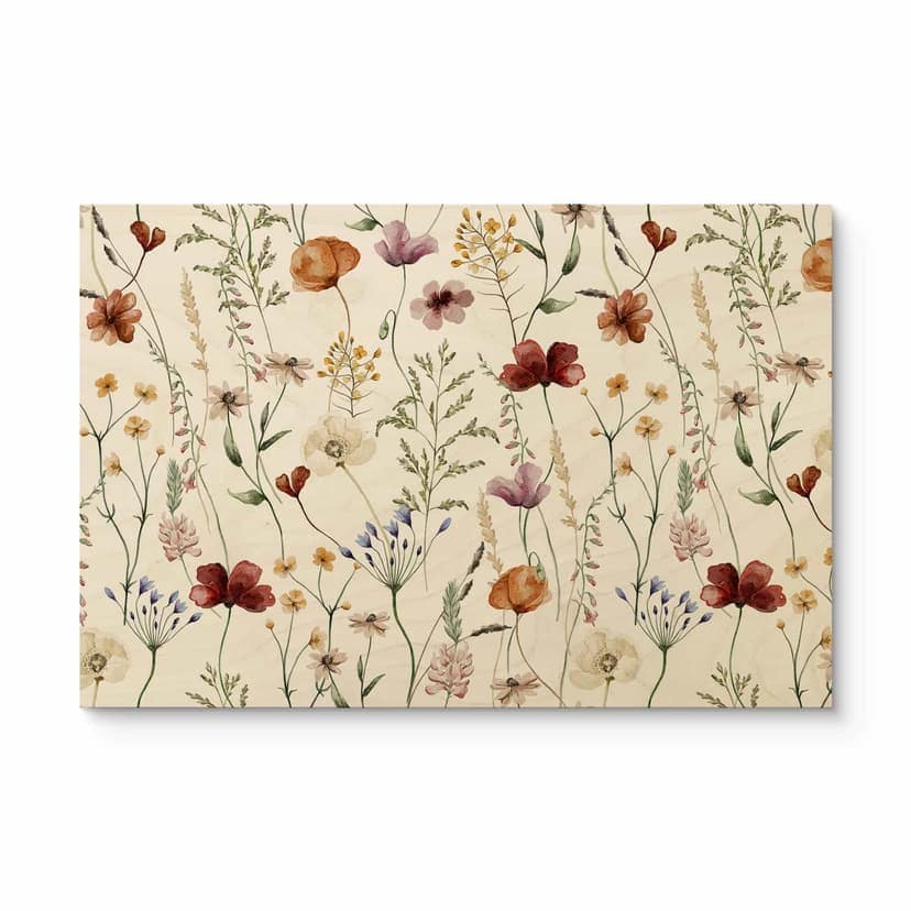 Färgglada vildblommor - Träposter - UN Designs