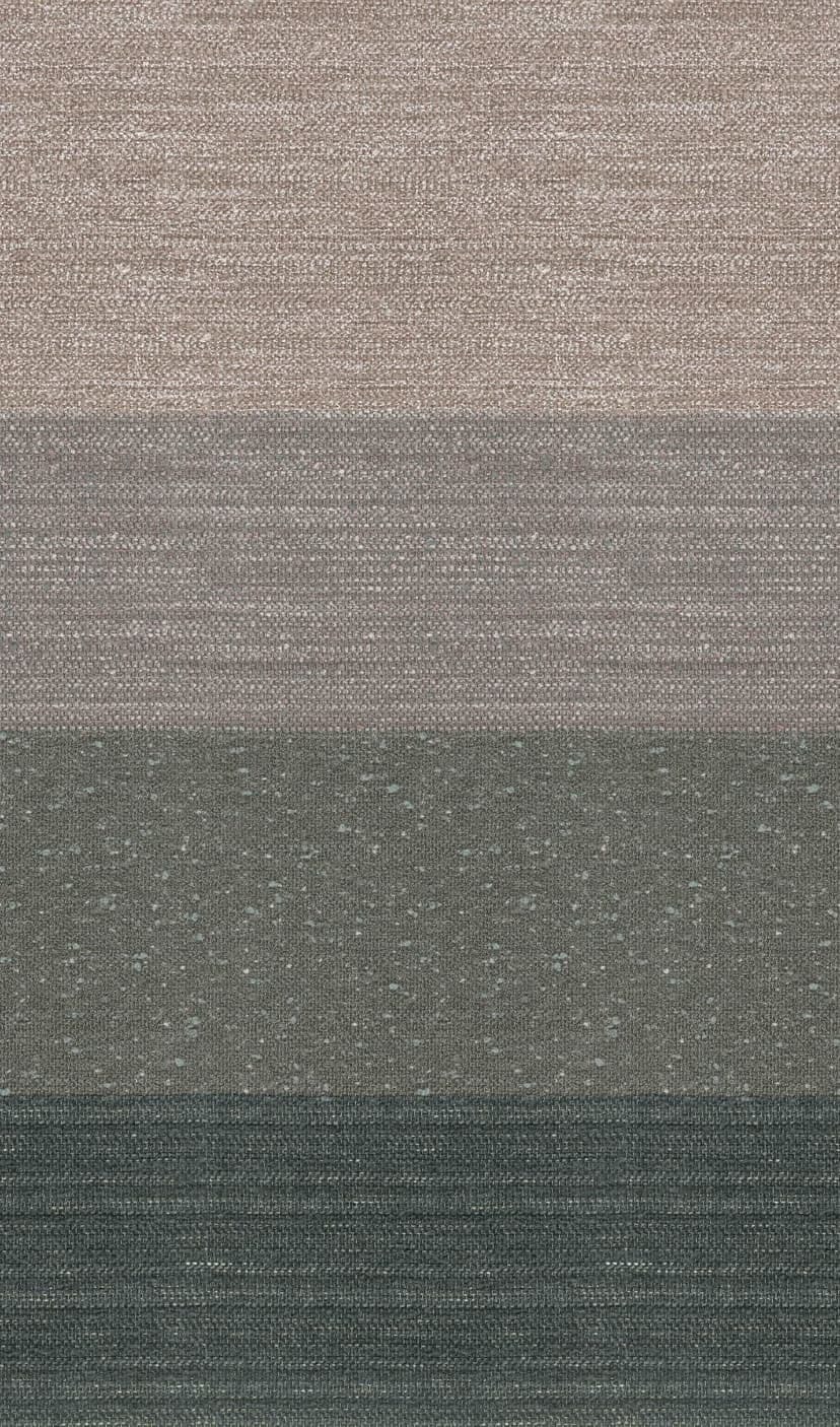 Fototapet med motiv av textilliknande ränder i gråbeige och grått 2,7 x 1,59 m