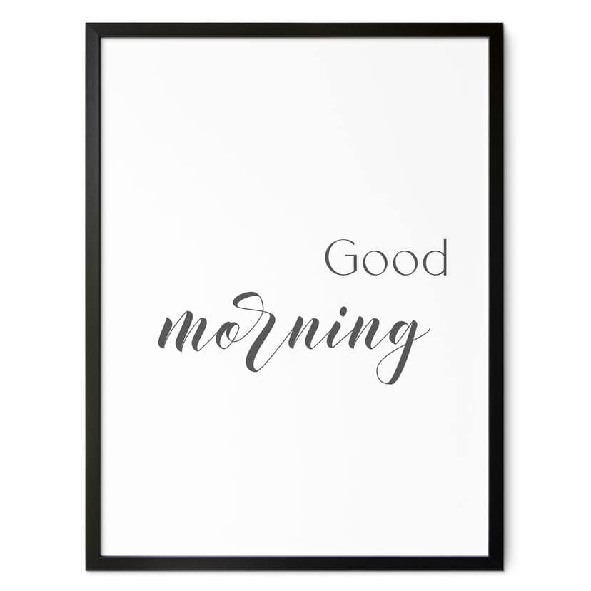Poster Typografi God morgon