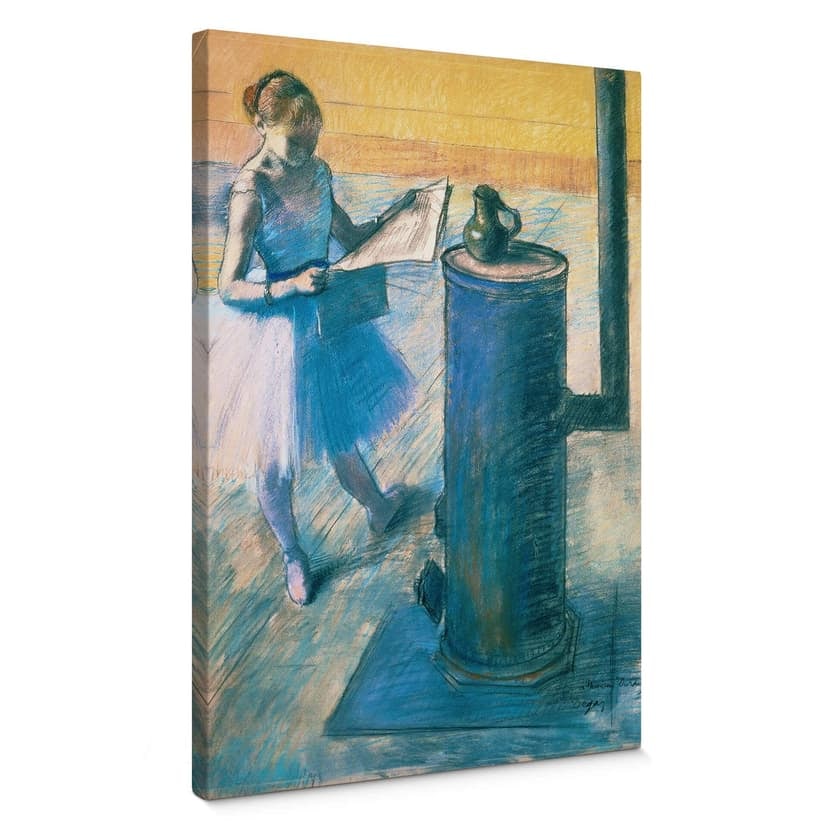Canvastavla Degas - Tidningsläsande dansare