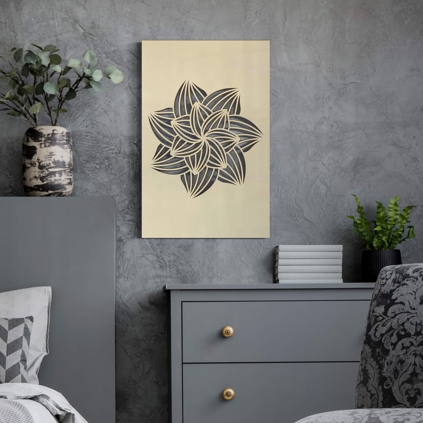 Dekorativ bild av poppel - Mandala-blomma