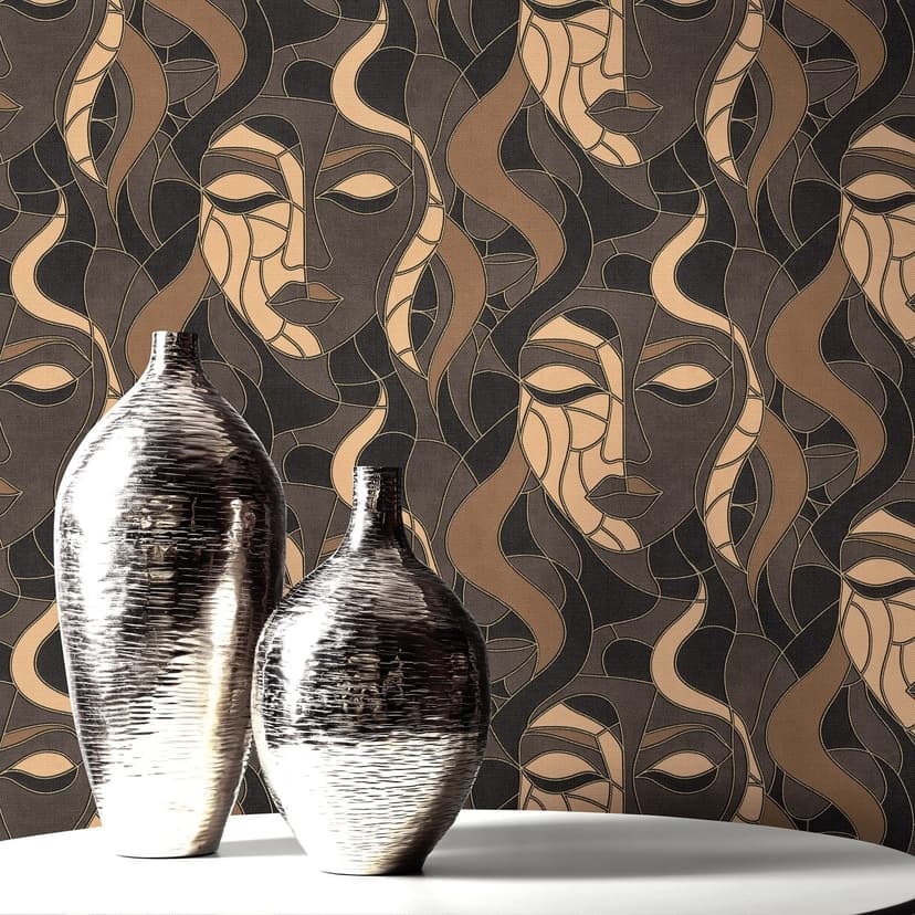Non-woven tapet MORETTA Elle Decoration 4, taupe