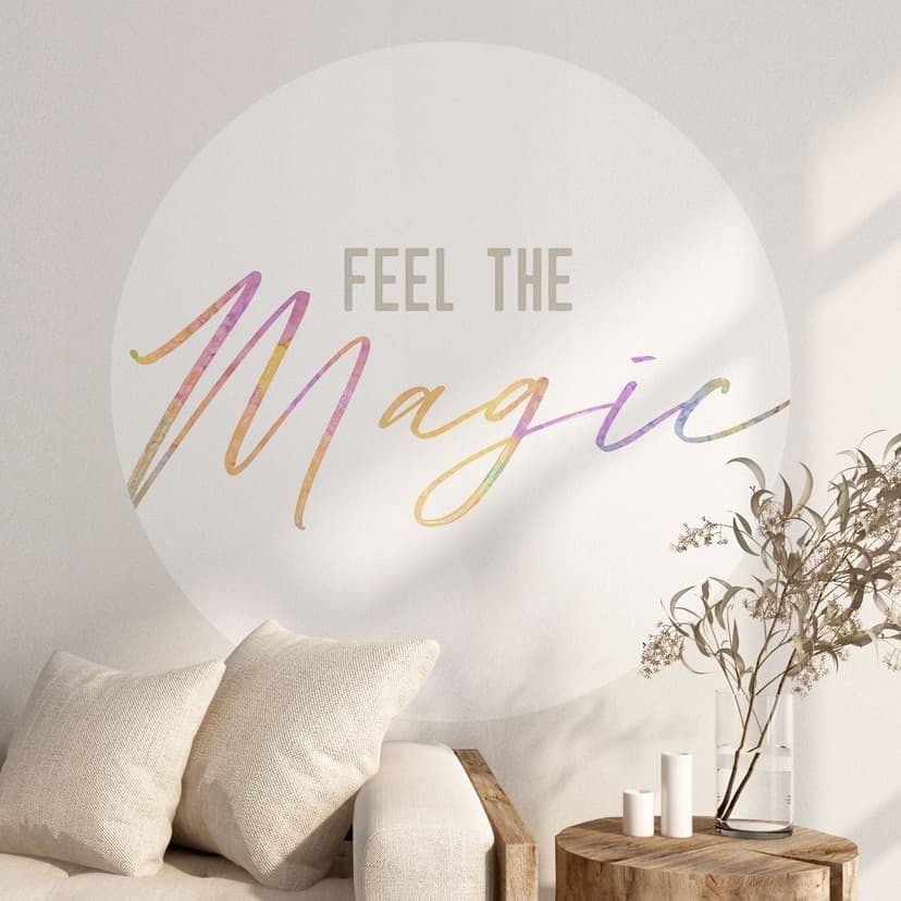 Känn magin Wallsticker - Rund