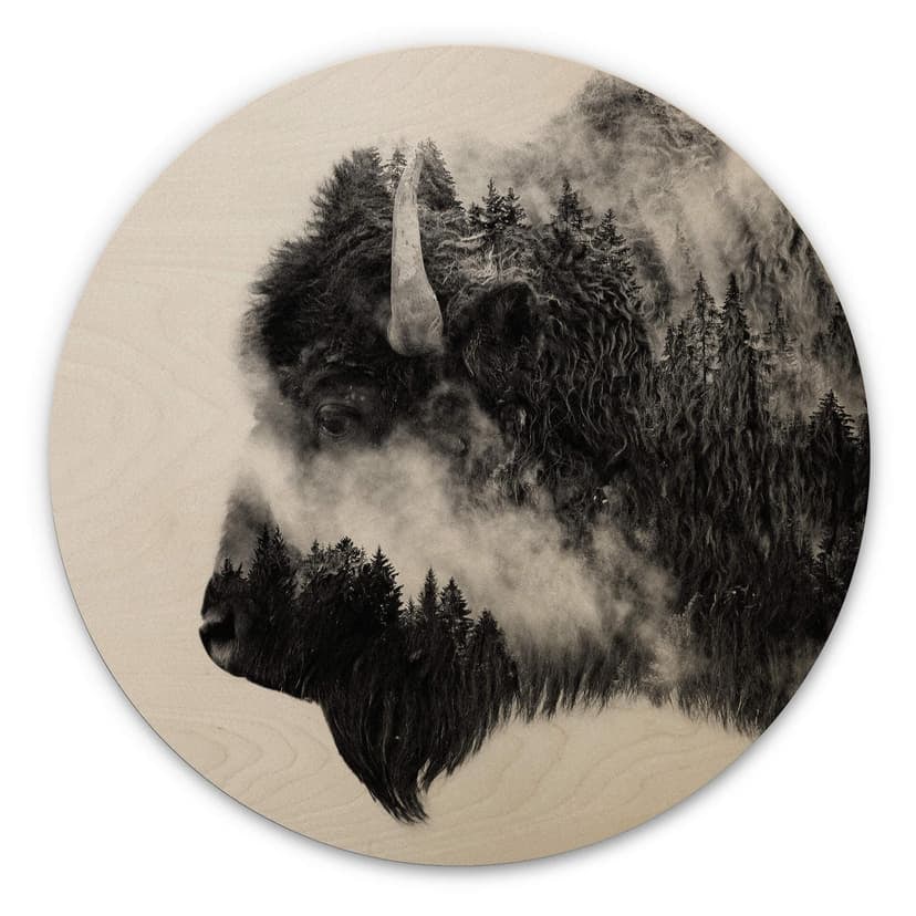 Angyalosi Trätavla - Bison - Rund