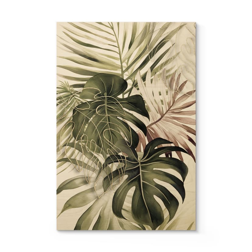 Träposter tropiska blad boho - Haase