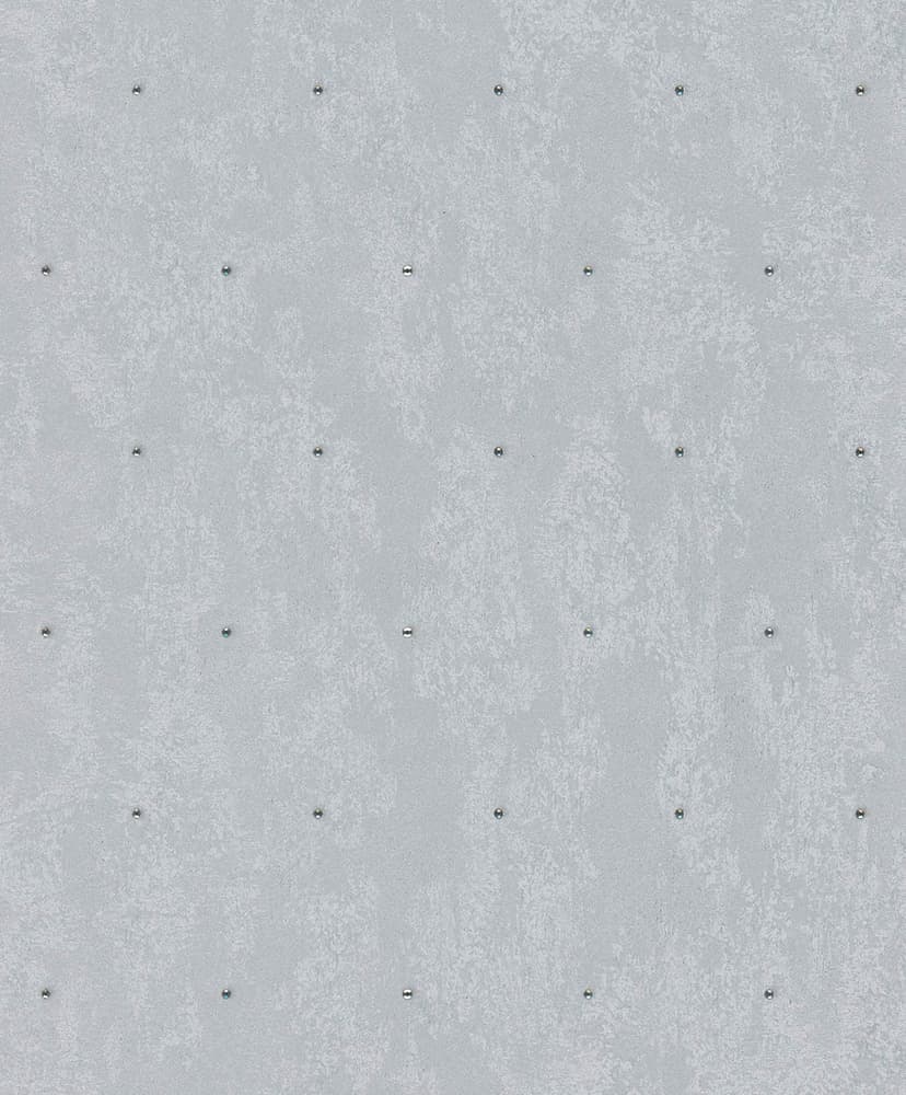 Icke-vävd tapet betonglook, strass metall look modern glansig i silver