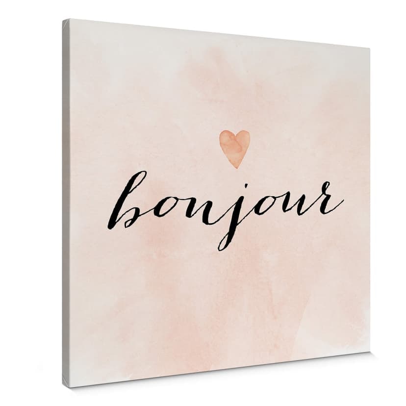 Canvastavla Confetti & Cream - Bonjour