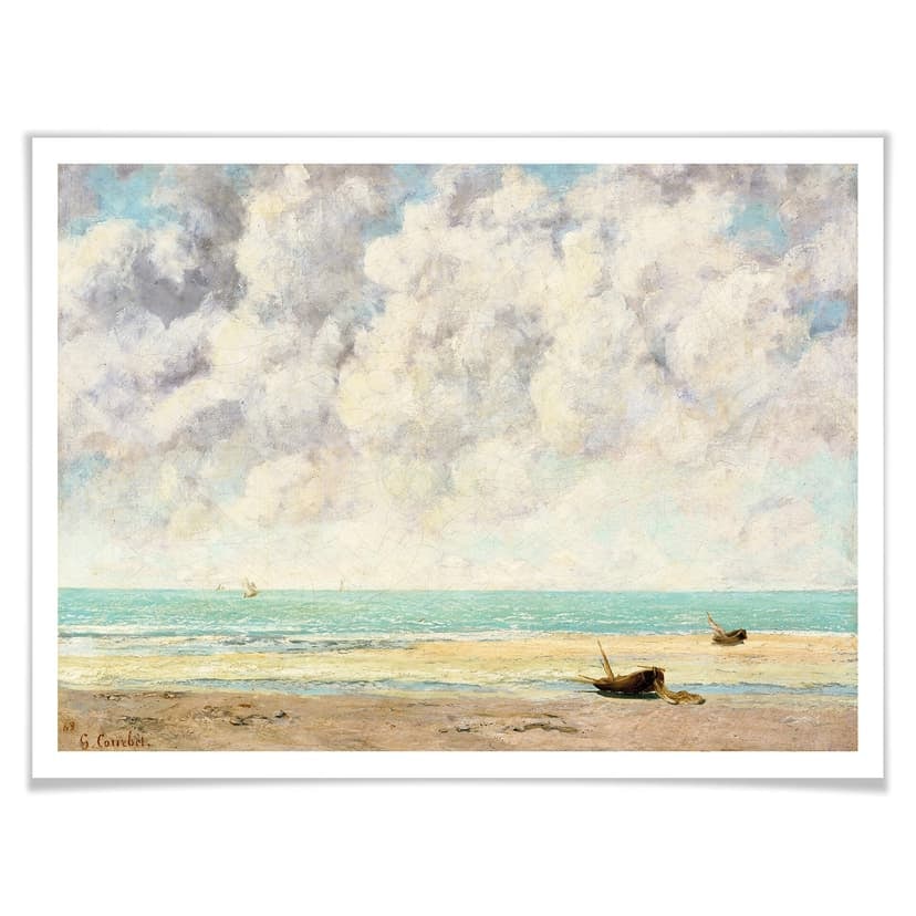 Poster Courbet - Det lugna havet