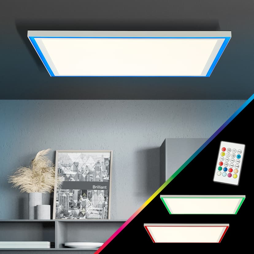 Deckenleuchte Klaas 2 Weiss, 37W, 5 x 60 cm, Metall Led panel