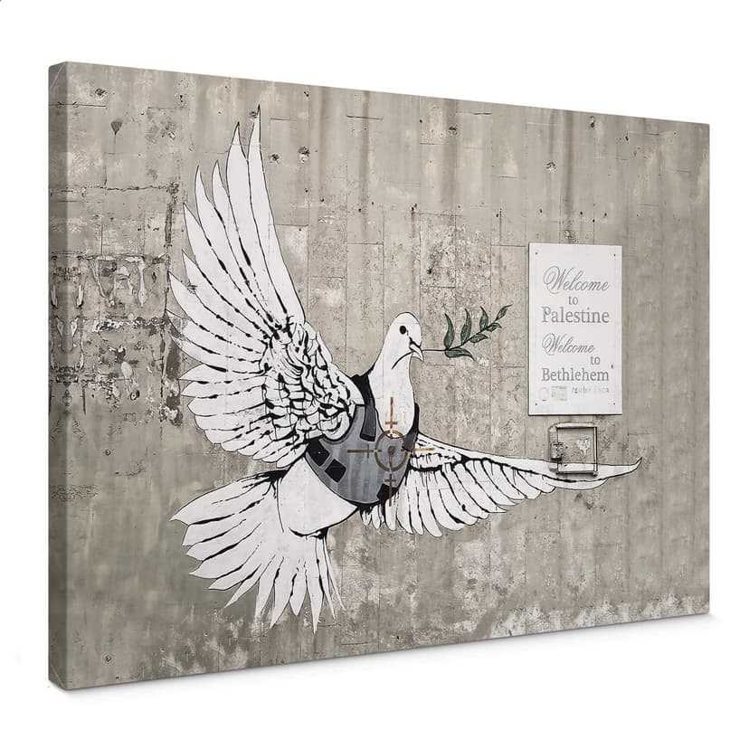 Canvastavla Banksy - Fredsduvan