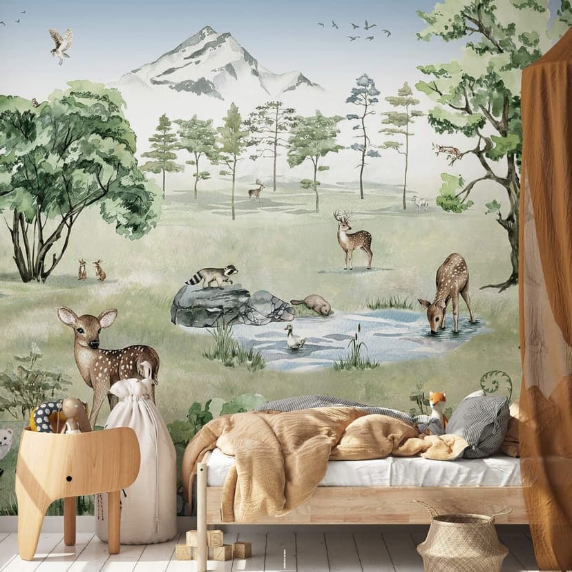 Kikki Belle - Fototapet med skog av rådjur