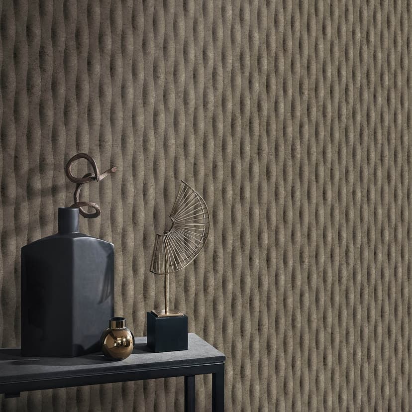 Guido Maria Kretschmer grafisk tapet Concrete Illusion Fashion for Walls 5 brun