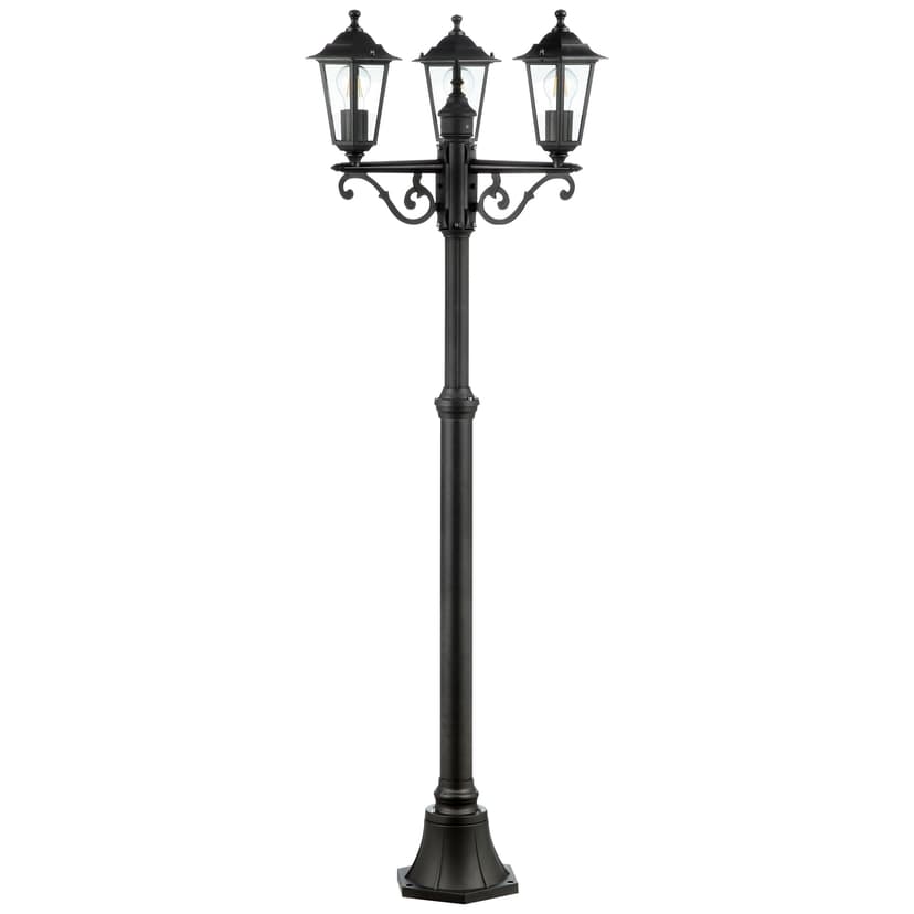 Außenstandleuchte David Schwarz, 60W, 195,5 x 60 cm, Glas Außenleuchte