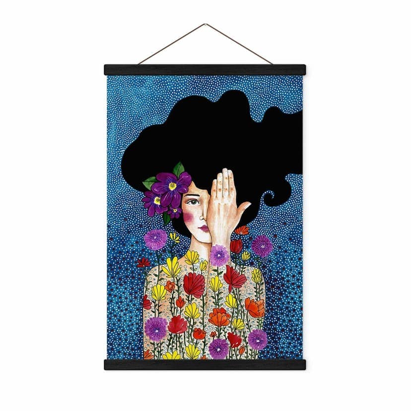 Porträtt i textil poster - Förlorar minnen - Hülya