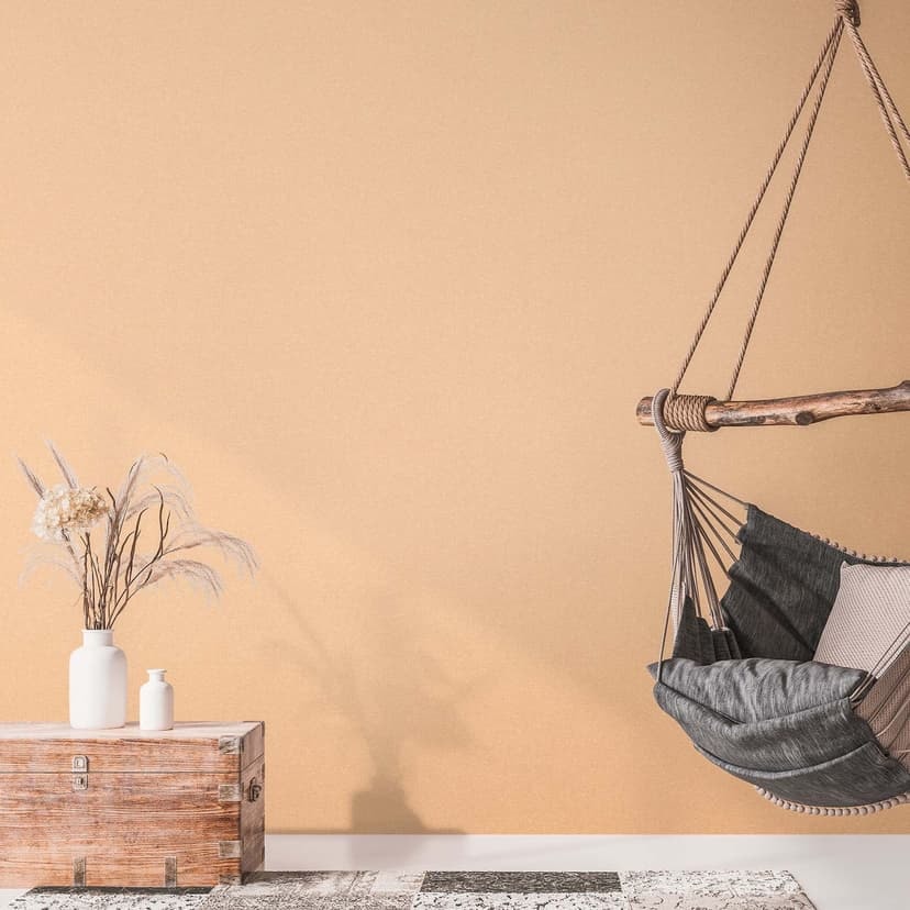 Gul vintage non-woven tapet vardagsrum texturerat skal och stick tapet kök, sovrum