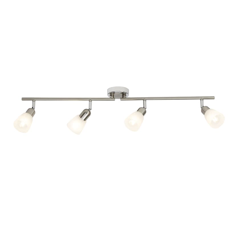 Spotrohr Benjamin Metallic, 404W, 13 x 70 cm, Glas Strahler