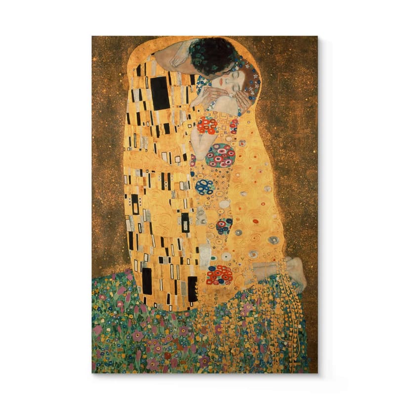 Träposter konsttryck - Klimt - Kyssen
