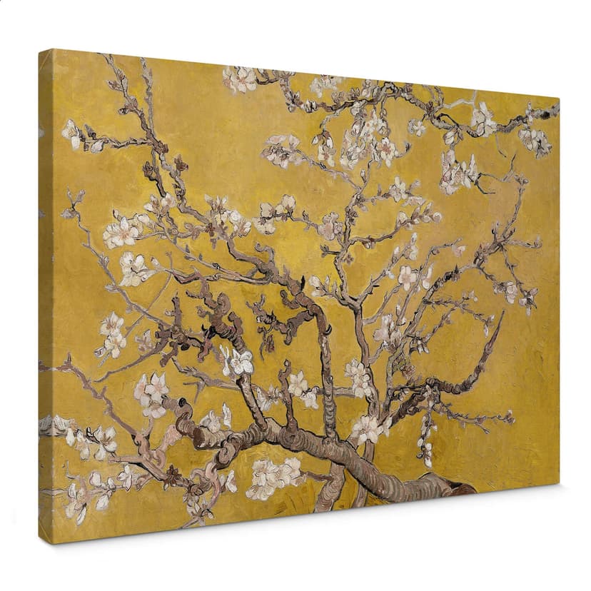 Canvastavla van Gogh - Mandelblomma ockra