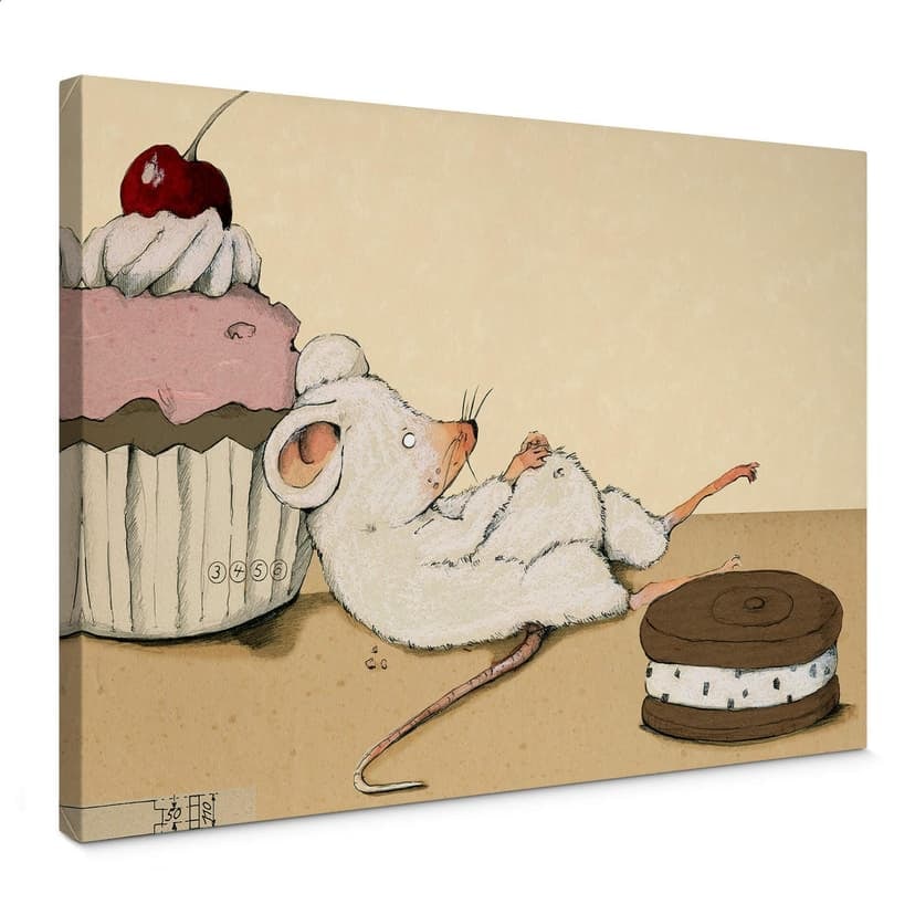 Loske canvas - Mus med muffins