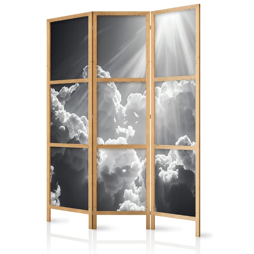 Japanischer Paravent Raumteiler - Hope in the Clouds, 3-teilig