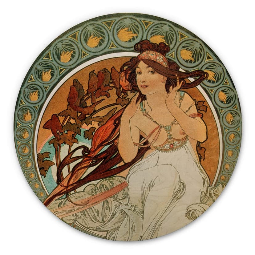 Mucha Trätavla - The Music - Rund