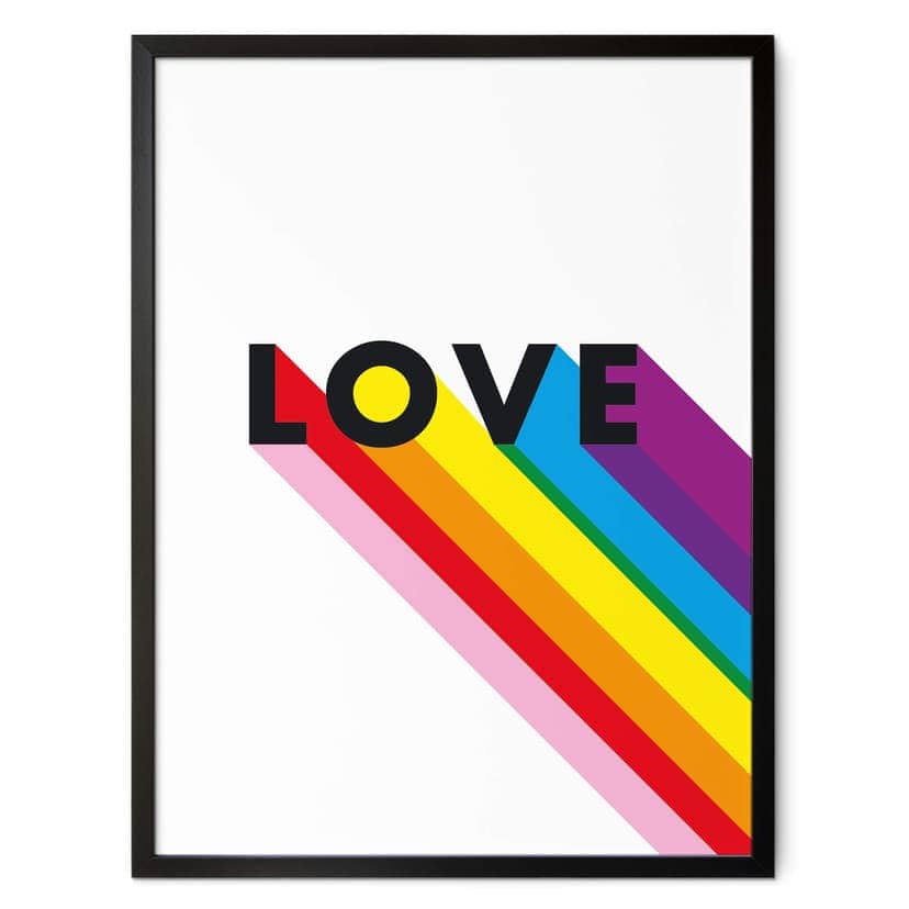 Poster LGBTQIA+ Love Rainbow