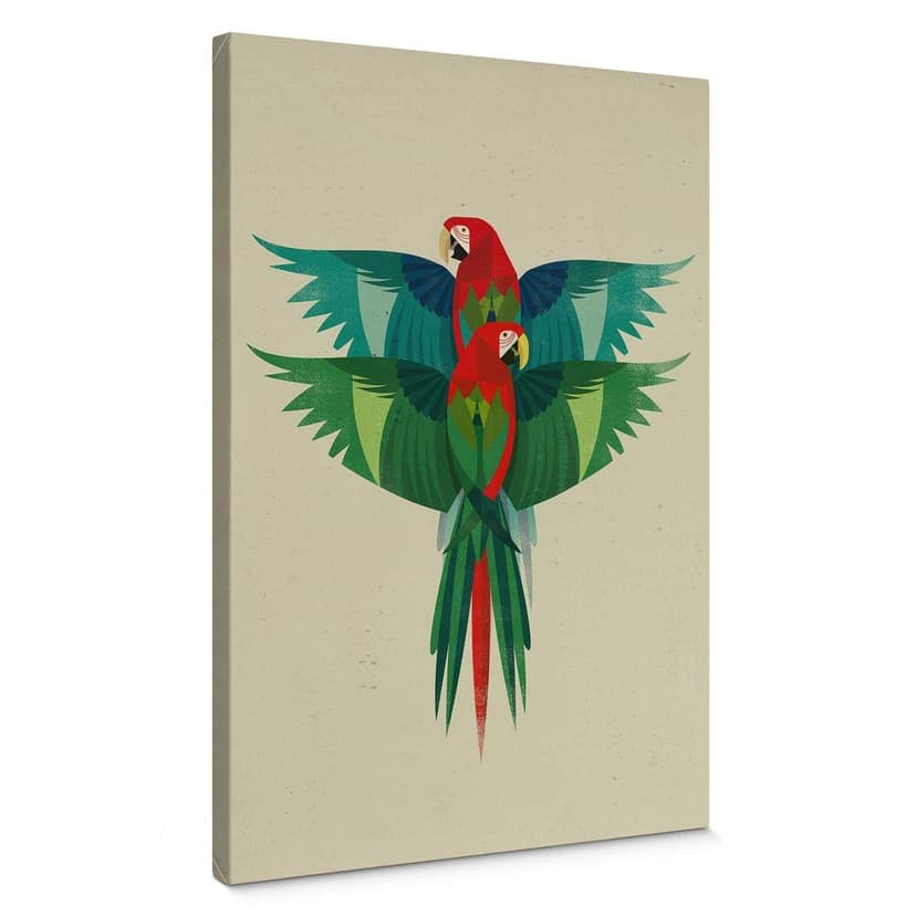Brun tavla på canvas - Macaw