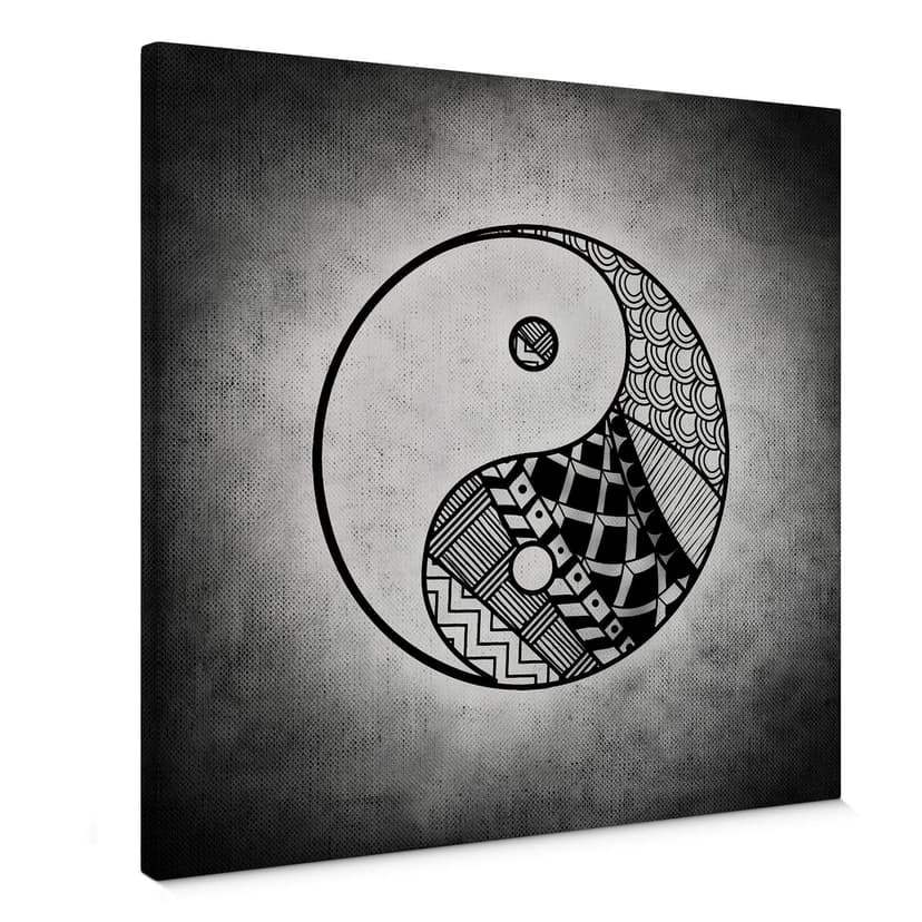 Canvastavla Yin och Yang - fyrkantig