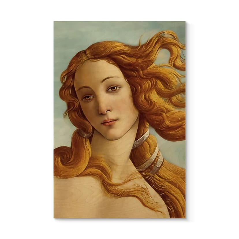 Träposter Porträtt av Venus - inspirerad av Botticelli