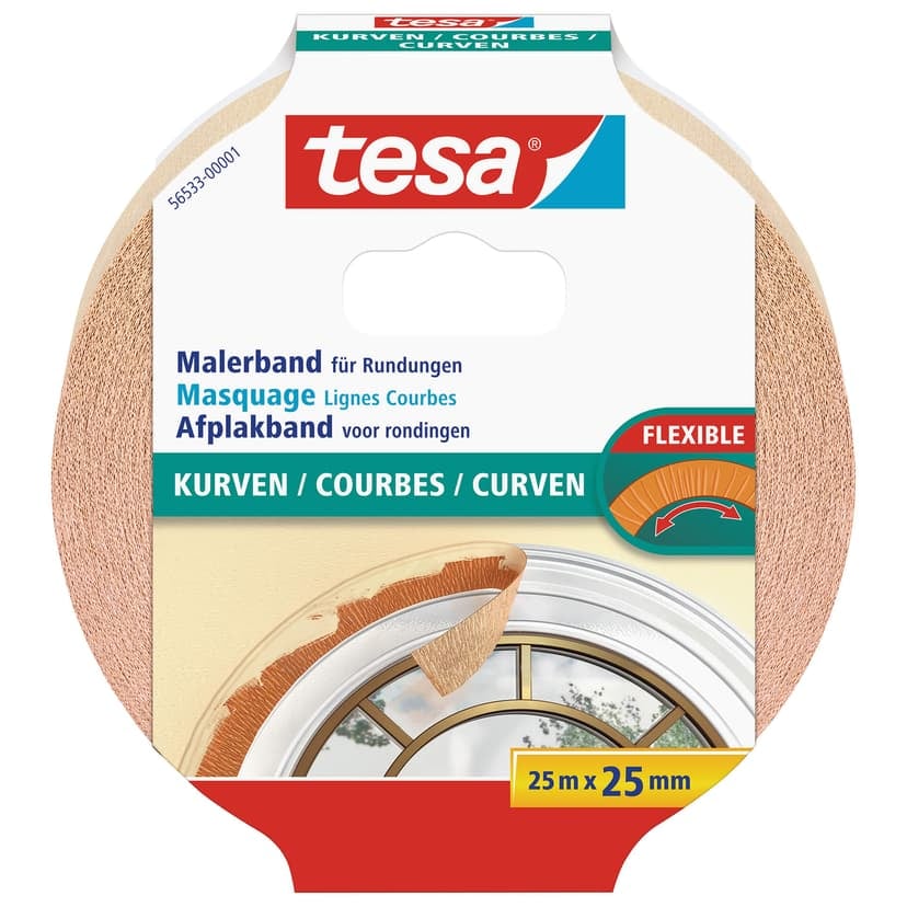 tesa® Målartejp kurvor 25m x 25mm
