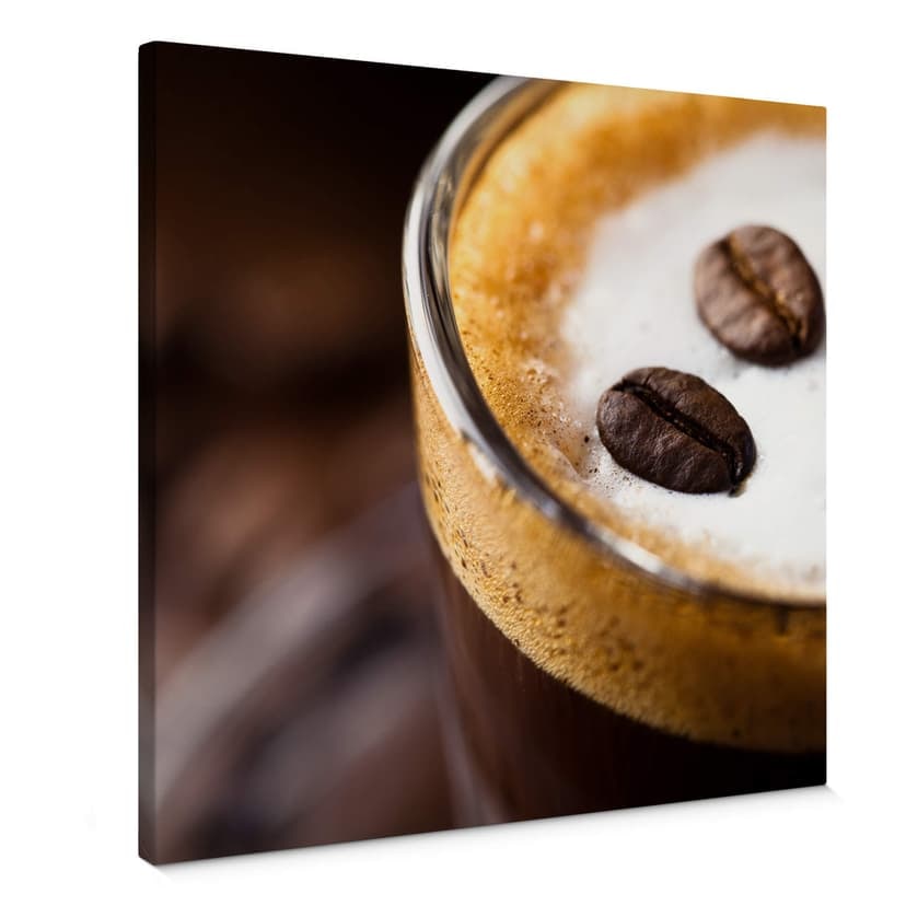 Canvastavla Kaffe 2 - Fyrkant